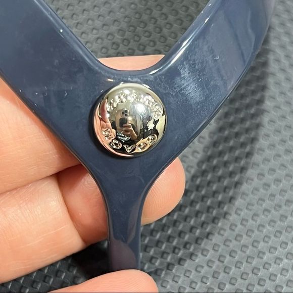 COACH ZAK flip flop navy colored nwt 7-8 - Picture 6 of 7